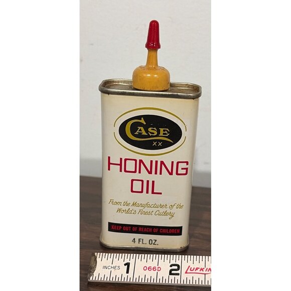 VTG Case XX Honing Oil 4fl.oz. Tin Dropper Cap Worlds Finest Cutlery Mfg - Picture 1 of 6